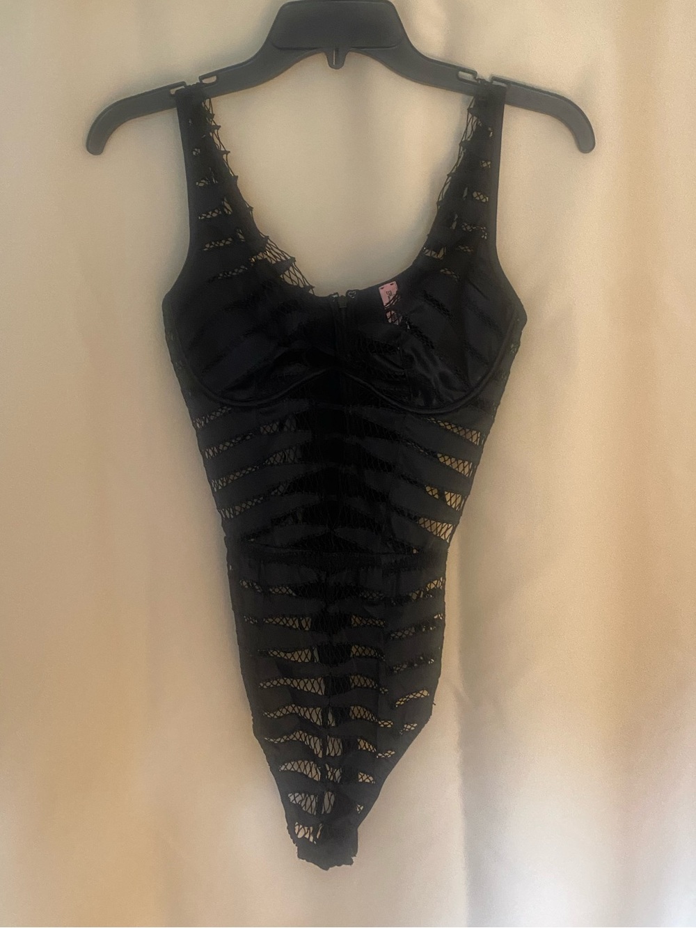Agent Provocateur Rayna Black Fishnet Strappy Bodysuit - Picture 9 of 15